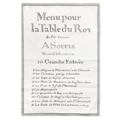 Torchon "10 Grandes Entrées Menu Du Roy"