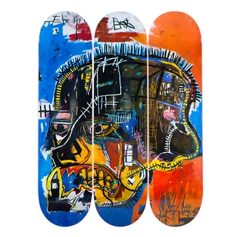 Skateboards Triptyque Jean-Michel Basquiat Skull - The Skateroom 3 Skateboards Triptyque Jean-Michel Basquiat Skull - The Skateroom