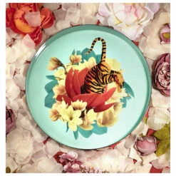 Plateau Rond Tiger Flower - Gangzaï -Domicile Art Magasin 53654 xl