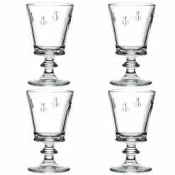 Coffret De 4 Verres à Vin Abeille - Transparent