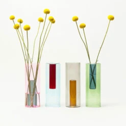 Grand Vase Réversible Bleu/rouge - Block Design -Domicile Art Magasin 56925 xl