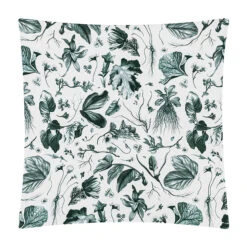 Housse De Coussin Verte Herbier Du Roi - Maison Baluchon