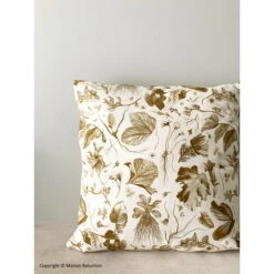Housse De Coussin Bronze Herbier Du Roi - Maison Baluchon -Domicile Art Magasin 78592 xl