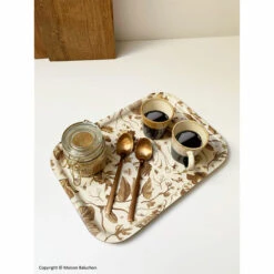 Plateau Herbier Du Roi - Bronze - 20 X 27cm -Domicile Art Magasin 79190 xl