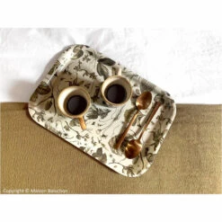 Plateau Herbier Du Roi - Bronze - 20 X 27cm -Domicile Art Magasin 79191 xl