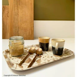 Plateau Herbier Du Roi - Bronze - 20 X 27cm -Domicile Art Magasin 79192 xl