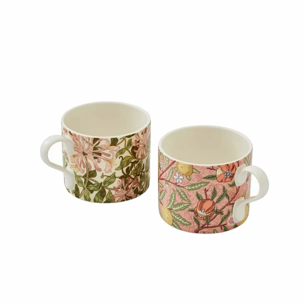 Set 2 Tasses En Porcelaine Fruit Et Chèvrefeuille - Morris & Co. 4 Set 2 Tasses En Porcelaine Fruit Et Chèvrefeuille - Morris & Co. – Image 2