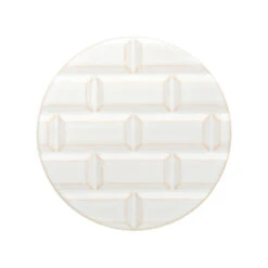 Plaque Rivoli Grès émaillé - ⌀ 11,5 Cm - Blanc Meudon - Déjà-vu Paris