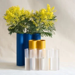 Vase Álvaro 3 - Bleu Mat - Warren & Laetitia -Domicile Art Magasin 80704 xl