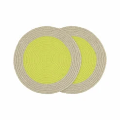 Lot De 2 Sets De Table Citron Vert Ø 38 Cm