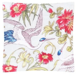 Housse De Coussin Coupon De Tissus à Décor De Cigogne, 1893 - 40 X 40 Cm