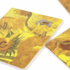 Set De 3 Sous-verres En Céramique Vincent Van Gogh - Tournesols - Van Gogh Museum Amsterdam® -Domicile Art Magasin 84257 xl
