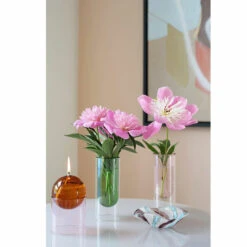 Vase En Forme De Tube Vert 16 Cm -Domicile Art Magasin 84390 xl