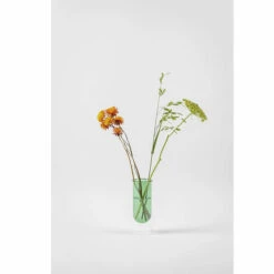 Vase En Forme De Tube Vert 16 Cm -Domicile Art Magasin 84391 xl