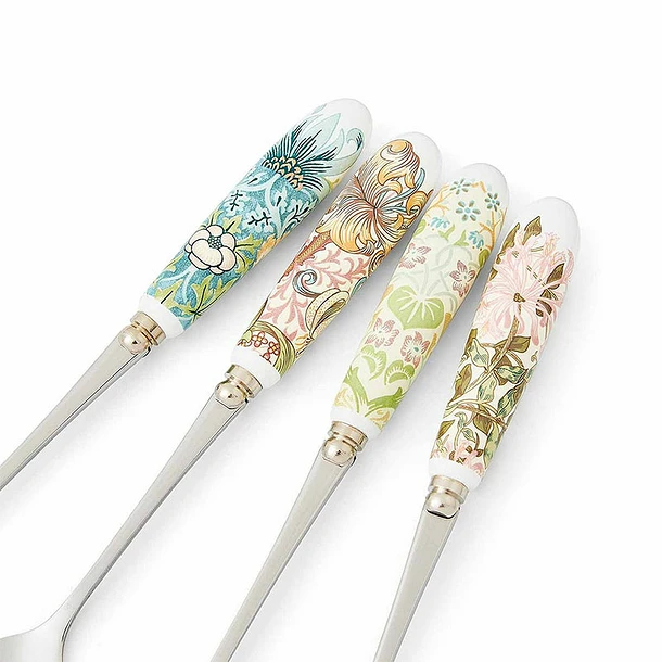 Set De 4 Cuillères à Dessert Fleurs Et Fruits - Morris & Co. 6 Set De 4 Cuillères à Dessert Fleurs Et Fruits - Morris & Co. – Image 4