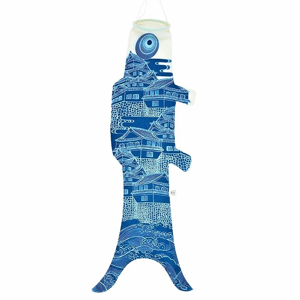 Koinobori Ôshiro Bleu - 100 X 35 Cm 3 Koinobori Ôshiro Bleu - 100 X 35 Cm