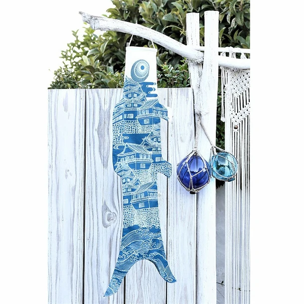 Koinobori Ôshiro Bleu - 100 X 35 Cm 5 Koinobori Ôshiro Bleu - 100 X 35 Cm – Image 3