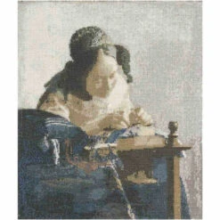 Kit Point De Croix Johannes Vermeer La Dentellière - DMC X Louvre -Domicile Art Magasin 86958 xl