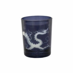 Photophore En Verre à Décor Dragon Avec LED -Domicile Art Magasin 87119 xl