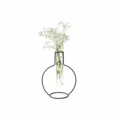 Vase Rond Silhouette Noir - Balvi