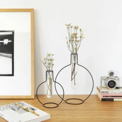 Vase Rond Silhouette Noir - Balvi -Domicile Art Magasin 87421 xl